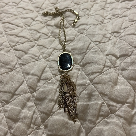 Kendra Scott Onyx Pendant Necklace with Tassel - Picture 2 of 2